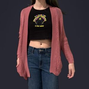Soft Pink / Knit Cardigan / Arizona Jean Co. / Lightweight / Size S